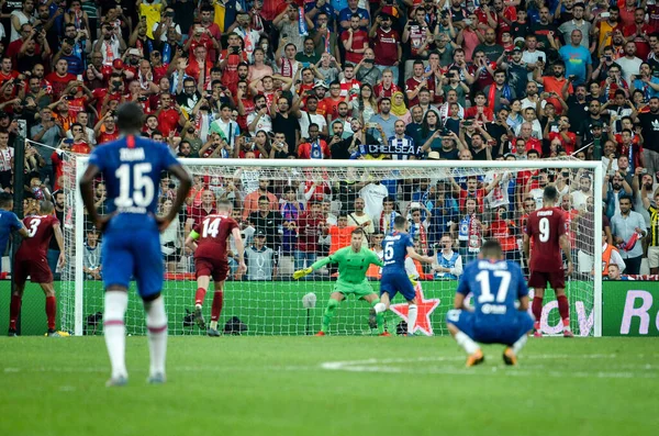 Istanbul Turkey August 2019 Jorginho Hit Penalty Uefa Super Cup — 图库照片