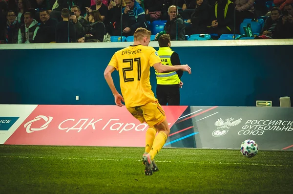 Saint Petersburg Rusia Noviembre 2019 Jugador Timothy Castagne Durante Partido — Foto de Stock