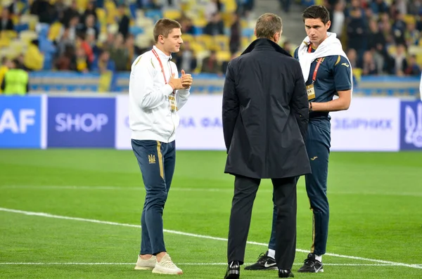 Kyiv Ucrania Octubre 2019 Ucrania Jugador Fútbol Durante Partido Clasificatorio —  Fotos de Stock