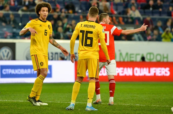 Saint Petersburg Rusia Noiembrie 2019 Jucătorul Axel Witsel Timpul Meciului — Fotografie, imagine de stoc