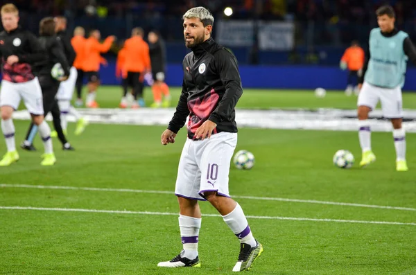 KHARKIV, UKRAINE - September 18, 2019: Sergio Aguero player during the UEFA Champions League match between Shakhtar Donetsk vs Manchester City (England), Ukraine