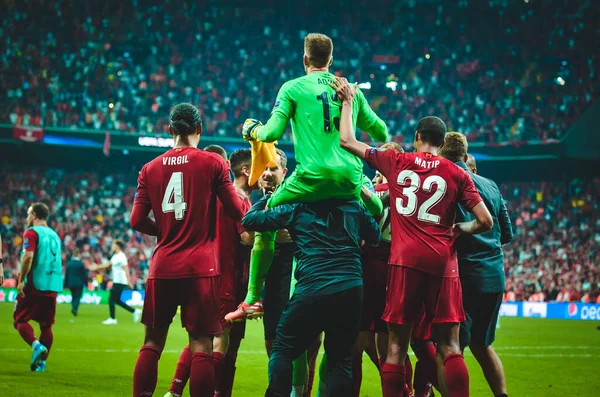 Istanbul Turkey August 2019 Adrian Celebrate Victory Uefa Super Cup — Stockfoto