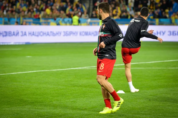 Kiev Oekraïne Oktober 2019 Joao Moutinho Speler Tijdens Kwalificatiewedstrijd Uefa — Stockfoto