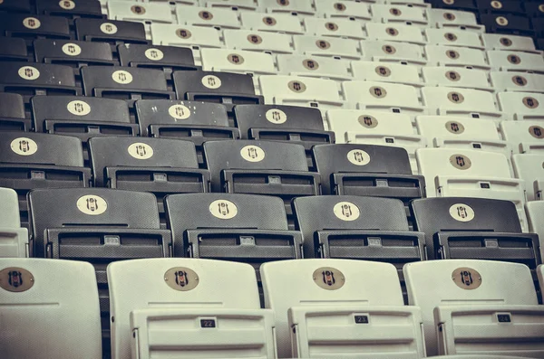 Istanbul Türkei August 2019 Leere Tribünen Stadion Schwarz Weiße Zuschauersitze — Stockfoto