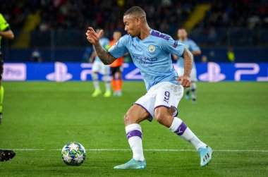 KHARKIV, UKRAINE - September 18, 2019: Gabriel Jesus player during the UEFA Champions League match between Shakhtar Donetsk vs Manchester City (England), Ukraine