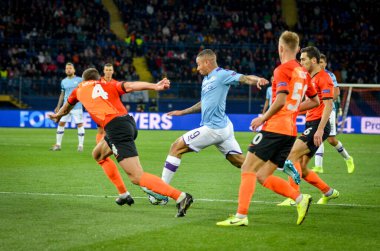 KHARKIV, UKRAINE - September 18, 2019: Gabriel Jesus player during the UEFA Champions League match between Shakhtar Donetsk vs Manchester City (England), Ukraine