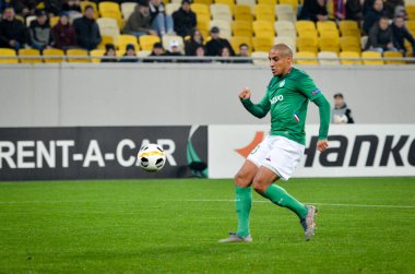 LVIV, UKRAINE - November 07, 2019: Wahbi Khazri player during the UEFA Europa League match between Alexandria (Ukraine) vs AS Saint Etienne (France), Ukraine