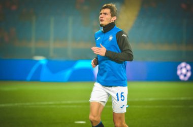 KHARKIV, UKRAINE - December 11, 2019:  Marten de Roon during the UEFA Champions League match between Shakhtar vs Atalanta Bergamasca Calcio BC (Italy), Ukraine