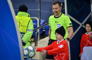KHARKIV, UKRAINE - December 11, 2019: Referee Felix Zwayer during the UEFA Champions League match between Shakhtar vs Atalanta Bergamasca Calcio BC (Italy), Ukraine