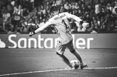 Istanbul, Turkey - August 14, 2019: Kepa Arrizabalaga during the UEFA Super Cup Finals match between Liverpool and Chelsea at Vodafone Park in Vodafone Arena, Turkey