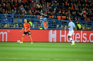 KHARKIV, UKRAINE - September 18, 2019: Bolbat player during the UEFA Champions League match between Shakhtar Donetsk vs Manchester City (England), Ukraine
