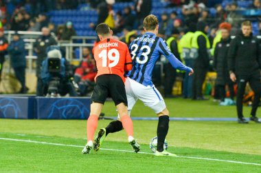 KHARKIV, UKRAINE - December 11, 2019: Hans Hateboer player during the UEFA Champions League match between Shakhtar vs Atalanta Bergamasca Calcio BC (Italy), Ukraine