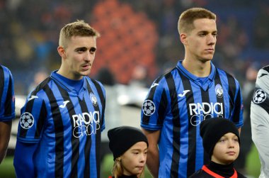 KHARKIV, UKRAINE - December 11, 2019: Football player during the UEFA Champions League match between Shakhtar vs Atalanta Bergamasca Calcio BC (Italy), Ukraine