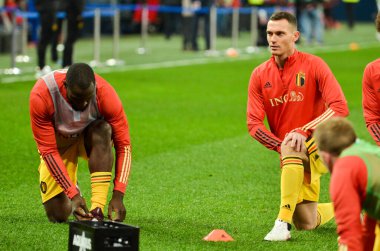 SAINT-PETERSBURG, RUSSIA - November 16, 2019: Belgium national football team training session during UEFA EURO 2020 qualifying match between Russia against Belgium, Russia