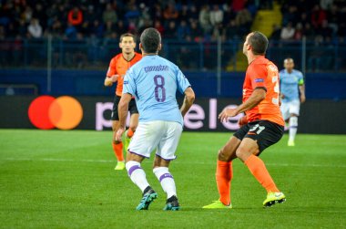 KHARKIV, UKRAINE - September 18, 2019: Ilkay Gundogan player during the UEFA Champions League match between Shakhtar Donetsk vs Manchester City (England), Ukraine