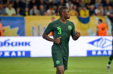 DNIPRO, UKRAINE - September 10, 2019: Jamilu Collins player during the friendly match between national team Ukraine against Nigeria national team, Ukraine