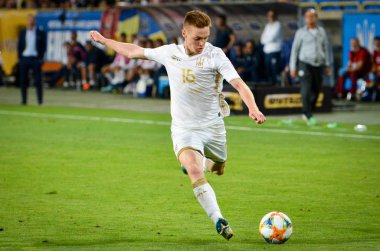 DNIPRO, UKRAINE - September 10, 2019: Viktor Tsyhankov player during the friendly match between national team Ukraine against Nigeria national team, Ukraine