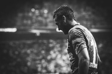 Istanbul, Turkey - August 14, 2019: Pedro player during the UEFA Super Cup Finals match between Liverpool and Chelsea at Vodafone Park in Vodafone Arena, Turkey