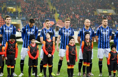 KHARKIV, UKRAINE - December 11, 2019: Atalanta BC player during the UEFA Champions League match between Shakhtar vs Atalanta Bergamasca Calcio BC (Italy), Ukraine