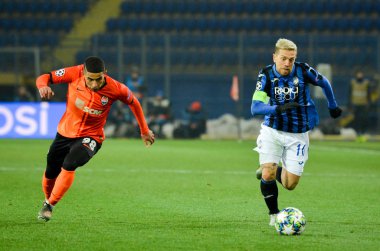 KHARKIV, UKRAINE - December 11, 2019: Papu Gomez player during the UEFA Champions League match between Shakhtar vs Atalanta Bergamasca Calcio BC (Italy), Ukraine