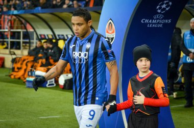 KHARKIV, UKRAINE - December 11, 2019: Luis Muriel player during the UEFA Champions League match between Shakhtar vs Atalanta Bergamasca Calcio BC (Italy), Ukraine