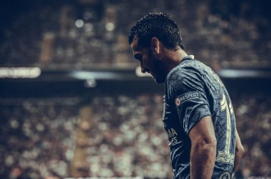 Istanbul, Turkey - August 14, 2019: Pedro player during the UEFA Super Cup Finals match between Liverpool and Chelsea at Vodafone Park in Vodafone Arena, Turkey