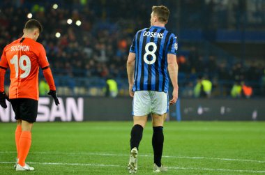 KHARKIV, UKRAINE - December 11, 2019: Robin Gosens player during the UEFA Champions League match between Shakhtar vs Atalanta Bergamasca Calcio BC (Italy), Ukraine