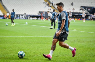 Istanbul, Turkey - August 14, 2019: Roberto Firmino before the UEFA Super Cup Finals match between Liverpool and Chelsea at Vodafone Park in Vodafone Arena, Turkey