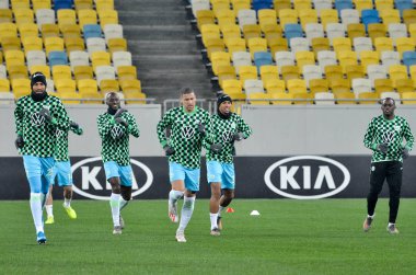 Lviv, Ukrayna - 28 Kasım 2019: Uefa Avrupa Ligi karşılaşmasında Woldria - Wolfsburg (Almanya), Ukrayna
