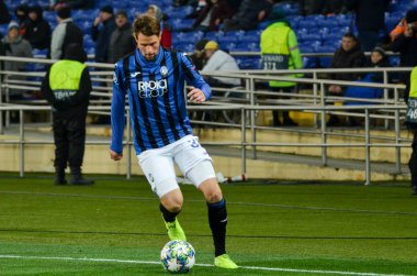 KHARKIV, UKRAINE - December 11, 2019: Hans Hateboer player during the UEFA Champions League match between Shakhtar vs Atalanta Bergamasca Calcio BC (Italy), Ukraine