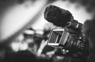 İstanbul, Türkiye - 14 Ağustos 2019: Vodafone Arena, Türkiye 'deki Vodafone Park' ta Liverpool ile Chelsea arasında oynanan Uefa Süper Kupası Finalleri öncesinde TV Kameraları ve foto muhabir kameraları haber yaptı