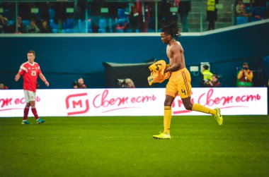 SAINT-PETERSBURG, RUSSIA - November 16, 2019: Dedryck Boyata player during UEFA EURO 2020 qualifying match between national team Russia against Belgium national team, Russia