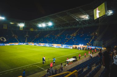 DNIPRO, UKRAINE - September 10, 2019: General view of the Dnipro Arena stadium during the friendly match between national team Ukraine against Nigeria national team, Ukraine
