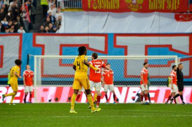 SAINT-PETERSBURG, RUSSIA - November 16, 2019: Dedryck Boyata player during UEFA EURO 2020 qualifying match between national team Russia against Belgium national team, Russia