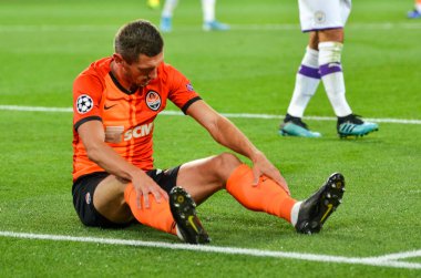 Kharkiv, Ukrayna - 18 Eylül 2019: Uefa Şampiyonlar Ligi karşılaşmasında Kryvtsov oyuncusu Shakhtar Donetsk - Manchester City (İngiltere), Ukrayna