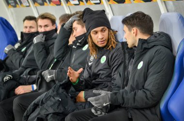 Lviv, Ukrayna - 28 Kasım 2019: Fc Wolfsburg, Uefa Avrupa Ligi maçında Alexandria (Ukrayna) - Wolfsburg (Almanya), Ukrayna