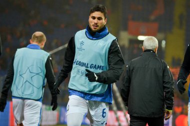 KHARKIV, UKRAINE - December 11, 2019: Jose Luis Palomino players during the UEFA Champions League match between Shakhtar vs Atalanta Bergamasca Calcio BC (Italy), Ukraine