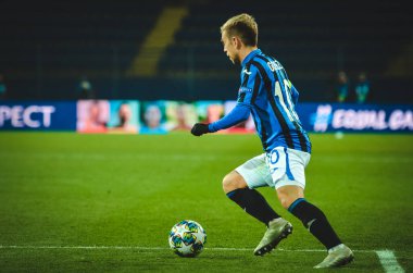 KHARKIV, UKRAINE - December 11, 2019: Papu Gomez player during the UEFA Champions League match between Shakhtar vs Atalanta Bergamasca Calcio BC (Italy), Ukraine