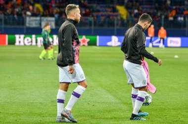KHARKIV, UKRAINE - September 18, 2019: Nicolas Otamendi player during the UEFA Champions League match between Shakhtar Donetsk vs Manchester City (England), Ukraine