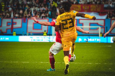 SAINT-PETERSBURG, RUSSIA - November 16, 2019: Football player during UEFA EURO 2020 qualifying match between national team Russia against Belgium national team, Russia