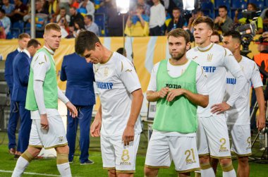 DNIPRO, UKRAINE - September 10, 2019: Oleksandr Karavaiev player during the friendly match between national team Ukraine against Nigeria national team, Ukraine