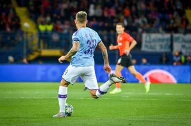 KHARKIV, UKRAINE - September 18, 2019: Nicolas Otamendi player during the UEFA Champions League match between Shakhtar Donetsk vs Manchester City (England), Ukraine