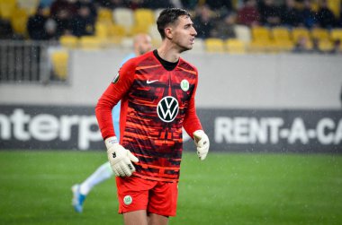 Lviv, Ukrayna - 28 Kasım 2019: Uefa Avrupa Ligi (Ukrayna) - Wolfsburg (Almanya), Ukrayna