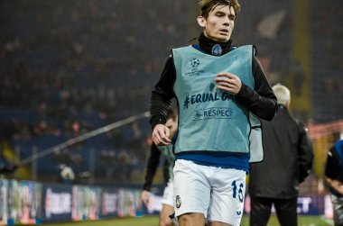 KHARKIV, UKRAINE - December 11, 2019:  Robin Gosens player during the UEFA Champions League match between Shakhtar vs Atalanta Bergamasca Calcio BC (Italy), Ukraine