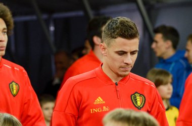 SAINT-PETERSBURG, RUSSIA - November 16, 2019: Thorgan Hazard player during UEFA EURO 2020 qualifying match between national team Russia against Belgium national team, Russia
