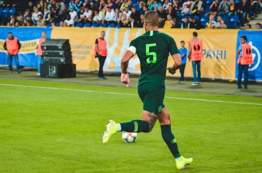 DNIPRO, UKRAINE - September 10, 2019: William Troost-Ekong player during the friendly match between national team Ukraine against Nigeria national team, Ukraine