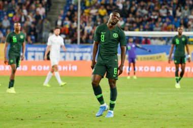 DNIPRO, UKRAINE - September 10, 2019: Oghenekaro Etebo player during the friendly match between national team Ukraine against Nigeria national team, Ukraine