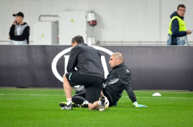 LVIV, UKRAINE - November 07, 2019: Stephane Ruffier during the UEFA Europa League match between Alexandria (Ukraine) vs AS Saint Etienne (France), Ukraine