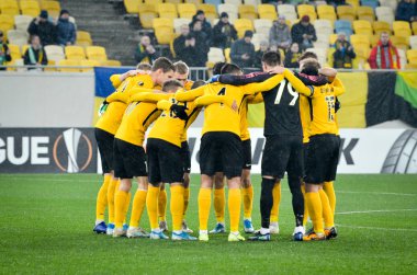 Lviv, Ukrayna - 28 Kasım 2019: Alexandria Avrupa Ligi karşılaşmasında Alexandria 'ya karşı Wolfsburg (Almanya), Ukrayna