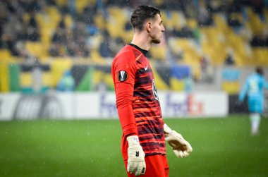 Lviv, Ukrayna - 28 Kasım 2019: Uefa Avrupa Ligi (Ukrayna) - Wolfsburg (Almanya), Ukrayna